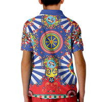 Sicily Italy Carretto Siciliano Kid Polo Shirt Sicilian Cart Floral Patterns