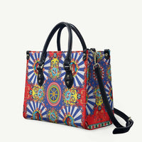 Sicily Italy Carretto Siciliano Leather Bag Sicilian Cart Floral Patterns