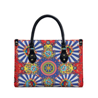 Sicily Italy Carretto Siciliano Leather Bag Sicilian Cart Floral Patterns