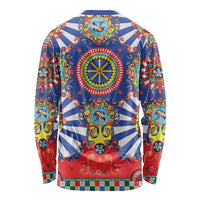 Sicily Italy Carretto Siciliano Long Sleeve Shirt Sicilian Cart Floral Patterns