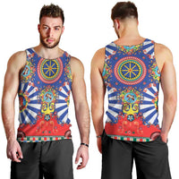 Sicily Italy Carretto Siciliano Men Tank Top Sicilian Cart Floral Patterns