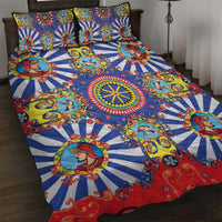 Sicily Italy Carretto Siciliano Quilt Bed Set Sicilian Cart Floral Patterns