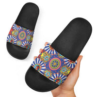 Sicily Italy Carretto Siciliano Slide Sandals Sicilian Cart Floral Patterns