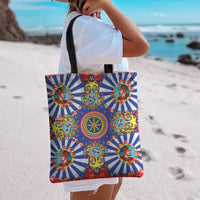 Sicily Italy Carretto Siciliano Tote Bag Sicilian Cart Floral Patterns