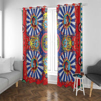 Sicily Italy Carretto Siciliano Window Curtain Sicilian Cart Floral Patterns