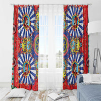 Sicily Italy Carretto Siciliano Window Curtain Sicilian Cart Floral Patterns