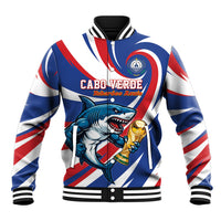 Custom World Football 2026 Cabo Verde Baseball Jacket Blue Shark Champions Trophy