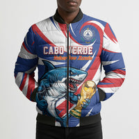 Custom World Football 2026 Cabo Verde Bomber Puffer Jacket Blue Shark Champions Trophy