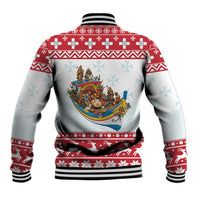 Malta Christmas Baseball Jacket Presepju Nativity Scene on Luzzu Boat - Wonder Print Shop
