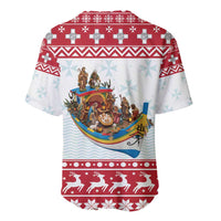 Malta Christmas Baseball Jersey Presepju Nativity Scene on Luzzu Boat - Wonder Print Shop