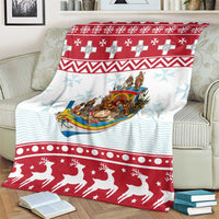 Malta Christmas Blanket Presepju Nativity Scene on Luzzu Boat - Wonder Print Shop