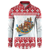 Malta Christmas Button Sweatshirt Presepju Nativity Scene on Luzzu Boat - Wonder Print Shop