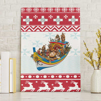Malta Christmas Canvas Wall Art Presepju Nativity Scene on Luzzu Boat - Wonder Print Shop