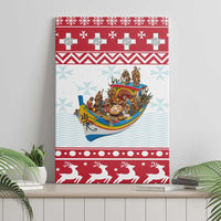 Malta Christmas Canvas Wall Art Presepju Nativity Scene on Luzzu Boat - Wonder Print Shop