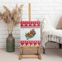 Malta Christmas Canvas Wall Art Presepju Nativity Scene on Luzzu Boat - Wonder Print Shop