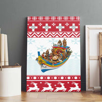 Malta Christmas Canvas Wall Art Presepju Nativity Scene on Luzzu Boat - Wonder Print Shop