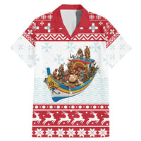 Malta Christmas Family Matching Mermaid Dress and Hawaiian Shirt Presepju Nativity Scene on Luzzu Boat - Wonder Print Shop