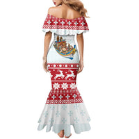 Malta Christmas Family Matching Mermaid Dress and Hawaiian Shirt Presepju Nativity Scene on Luzzu Boat - Wonder Print Shop