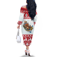 Malta Christmas Family Matching Off The Shoulder Long Sleeve Dress and Hawaiian Shirt Presepju Nativity Scene on Luzzu Boat - Wonder Print Shop