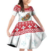 Malta Christmas Family Matching Off Shoulder Short Dress and Hawaiian Shirt Presepju Nativity Scene on Luzzu Boat - Wonder Print Shop
