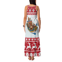 Malta Christmas Family Matching Tank Maxi Dress and Hawaiian Shirt Presepju Nativity Scene on Luzzu Boat - Wonder Print Shop
