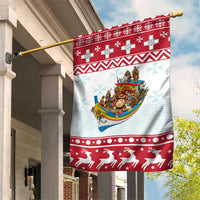 Malta Christmas Garden Flag Presepju Nativity Scene on Luzzu Boat - Wonder Print Shop