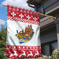 Malta Christmas Garden Flag Presepju Nativity Scene on Luzzu Boat - Wonder Print Shop