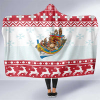 Malta Christmas Hooded Blanket Presepju Nativity Scene on Luzzu Boat - Wonder Print Shop