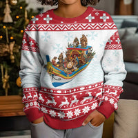 Malta Christmas Kid Ugly Christmas Sweater Presepju Nativity Scene on Luzzu Boat - Wonder Print Shop