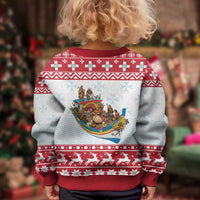 Malta Christmas Kid Ugly Christmas Sweater Presepju Nativity Scene on Luzzu Boat - Wonder Print Shop