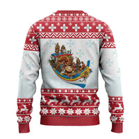 Malta Christmas Ugly Christmas Sweater Presepju Nativity Scene on Luzzu Boat - Wonder Print Shop