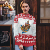 Malta Christmas Ugly Christmas Sweater Presepju Nativity Scene on Luzzu Boat - Wonder Print Shop