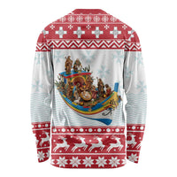 Malta Christmas Long Sleeve Shirt Presepju Nativity Scene on Luzzu Boat - Wonder Print Shop