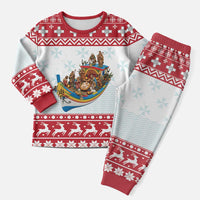 Malta Christmas Pajama Set Presepju Nativity Scene on Luzzu Boat - Wonder Print Shop