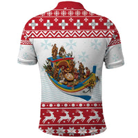 Malta Christmas Polo Shirt Presepju Nativity Scene on Luzzu Boat - Wonder Print Shop