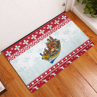 Malta Christmas Rubber Doormat Presepju Nativity Scene on Luzzu Boat - Wonder Print Shop