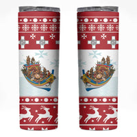 Malta Christmas Skinny Tumbler Presepju Nativity Scene on Luzzu Boat - Wonder Print Shop