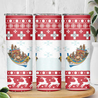 Malta Christmas Skinny Tumbler Presepju Nativity Scene on Luzzu Boat - Wonder Print Shop