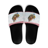 Malta Christmas Slide Sandals Presepju Nativity Scene on Luzzu Boat - Wonder Print Shop