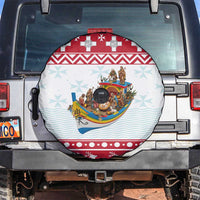 Malta Christmas Spare Tire Cover Presepju Nativity Scene on Luzzu Boat - Wonder Print Shop
