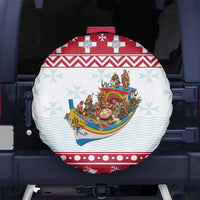 Malta Christmas Spare Tire Cover Presepju Nativity Scene on Luzzu Boat - Wonder Print Shop