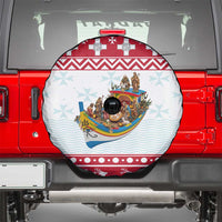 Malta Christmas Spare Tire Cover Presepju Nativity Scene on Luzzu Boat - Wonder Print Shop