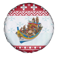 Malta Christmas Spare Tire Cover Presepju Nativity Scene on Luzzu Boat - Wonder Print Shop