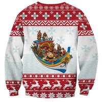Malta Christmas Sweatshirt Presepju Nativity Scene on Luzzu Boat - Wonder Print Shop