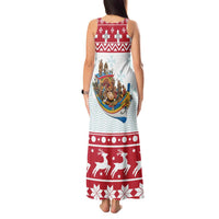 Malta Christmas Tank Maxi Dress Presepju Nativity Scene on Luzzu Boat - Wonder Print Shop
