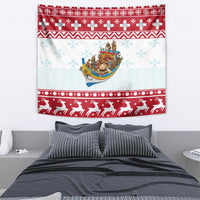 Malta Christmas Tapestry Presepju Nativity Scene on Luzzu Boat - Wonder Print Shop