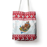 Malta Christmas Tote Bag Presepju Nativity Scene on Luzzu Boat - Wonder Print Shop