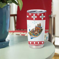 Malta Christmas Tumbler Cup Presepju Nativity Scene on Luzzu Boat - Wonder Print Shop
