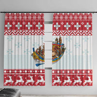 Malta Christmas Window Curtain Presepju Nativity Scene on Luzzu Boat - Wonder Print Shop