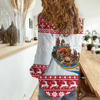 Malta Christmas Women Casual Shirt Presepju Nativity Scene on Luzzu Boat - Wonder Print Shop